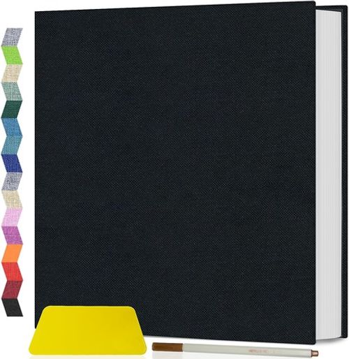Self Adhesive Photo Album 40 Pages Black Linen 6x4 5x7 8x10 Scrapbook