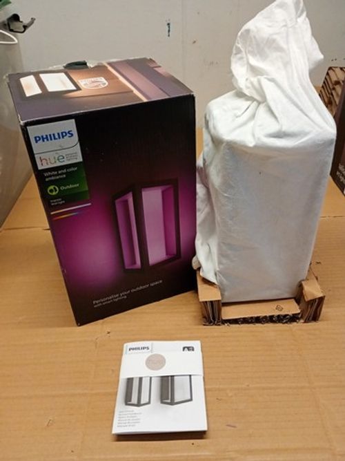Philips Hue Impress White and Colour Ambiance Led Smart Garden Wall Light.