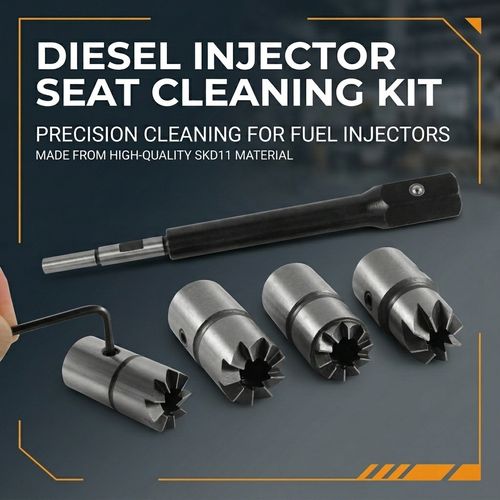 5PC Diesel Injector Seat Cutter Cleaner Tool ‌Carbon Build-Up Cleaning Set — image 2