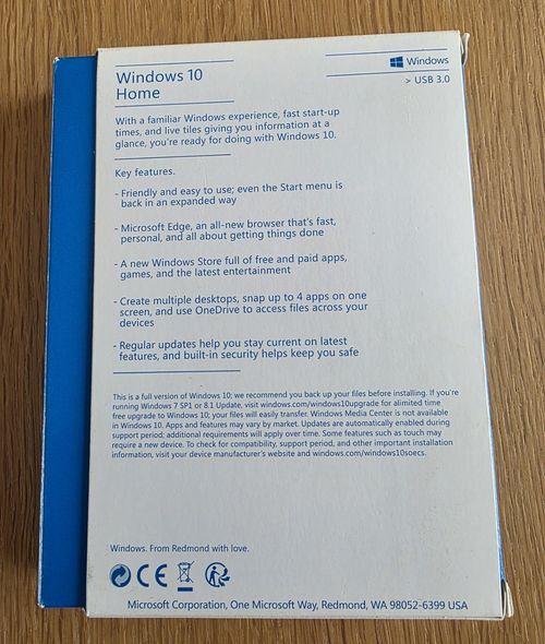 Microsoft Windows 10 Home 32 64 Bit English USB Retail Boxed — image 2