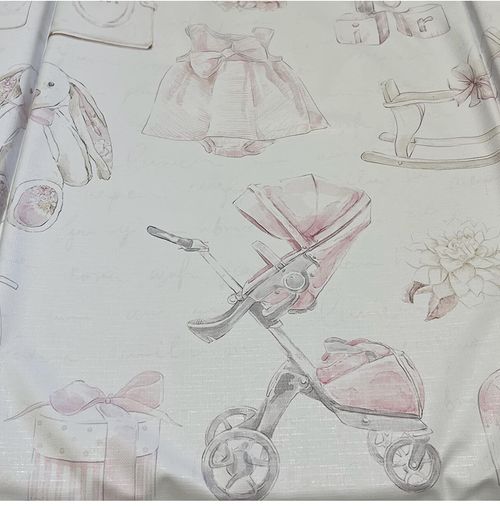 Vintage Design Nursery Baby Changing Mat - Pink Girls  - Can Be Personalised — image 4