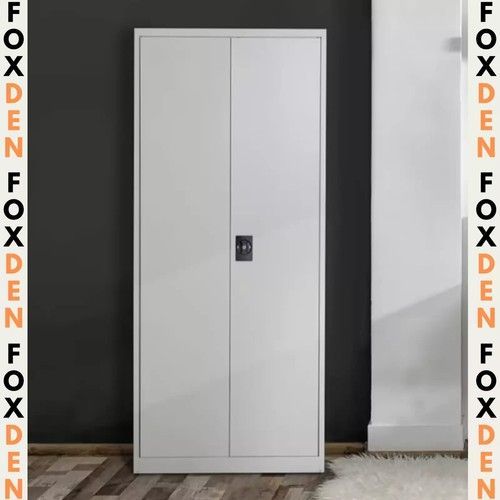 Tall Metal Filing Cabinet Modern Storage Cupboard 5 Tier Shelf File Locker Unit