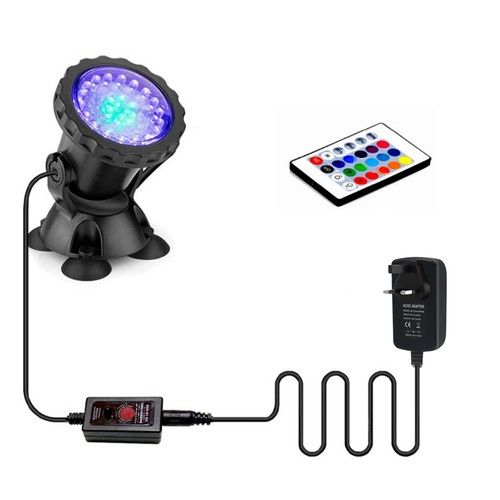Submersible RGB LED Aquarium Light Underwater Fish Lamp Waterproof with Remote