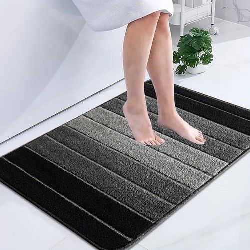 Non Slip Bath Mat Water Absorbent Toilet Pedestal Mats Extra Large Bathroom Rug