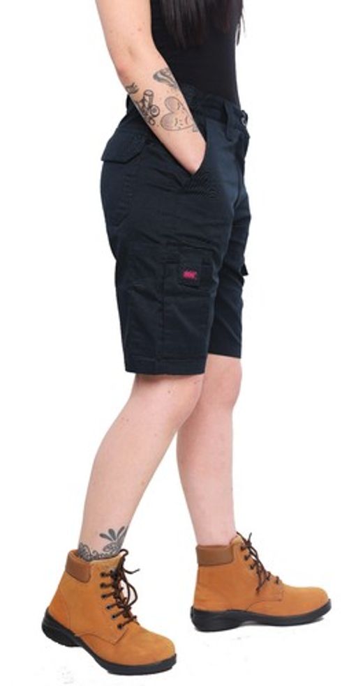 Ladies & Womens Cargo Combat Work Shorts By MIG Size 8 to 18 - BLACK or NAVY