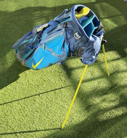 Nike Vapor X Pronged Stand Bag In Electric Blue And Yellow Highlights Great Cond — image 12