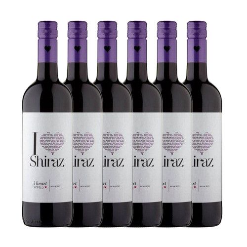 iHeart Shiraz Red Wine Case of 6 x 75cl Bottles