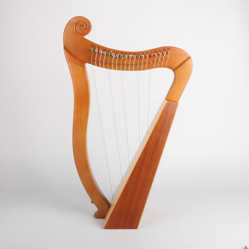 19 String Lyre Irish Harp Solid Wood Veneer Lyre Stringed Lever Harps Instrument — image 14