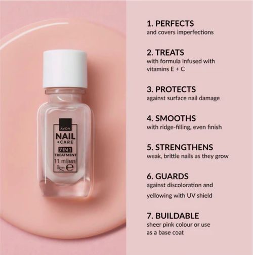 Avon Nail + Care 7 In 1 Nail Treatment Strengthener 11ML  - New Boxed Free Post — image 6
