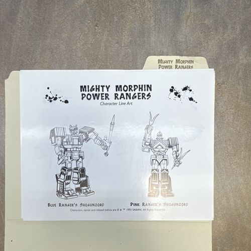 RARE Saban Mighty Morphin Power Rangers Zeo Television Press Kit Folder Line Art — image 15