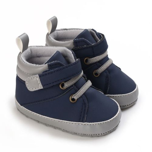 Newborn Baby Boy Pram Shoes Infant Toddler High Top PreWalker Trainers Sneakers — image 1