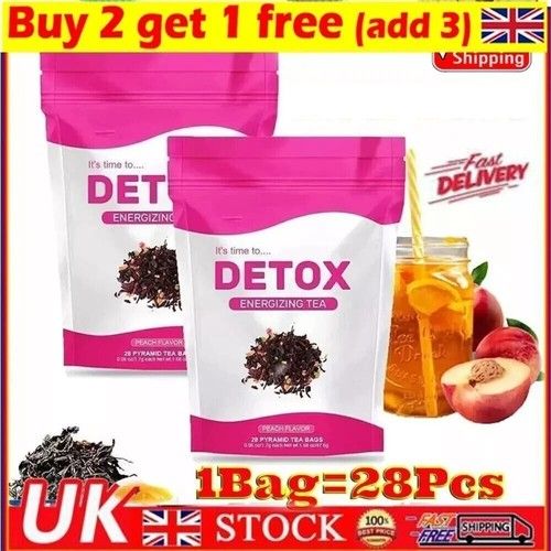 Lulutox Detox Tea All-Natural Supports Healthy Weight Helps Reduce Bloating UK//