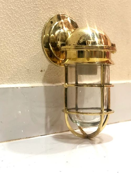 Collectible Oceanic Brass Bulkhead Sconce Nautical Wall Light Marine Lamp — image 3