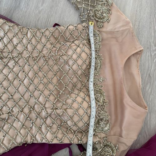 Mongas Indian Beige And Pink Lahenga — image 12