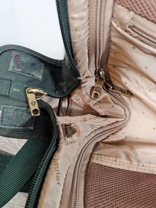 Vintage Antler Green Suit Carrier Garment Bag Travel Hanging Wardrobe Weddings — image 9