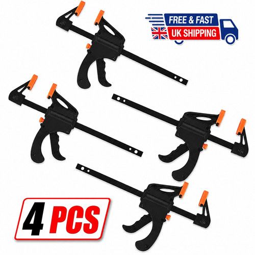4x Ratchet Bar Quick Grip Clamps 4 Inch Quick Release Clamps Metal Wood Clamp UK