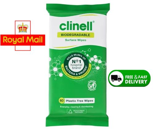 1 x CLINELL WIPES ANTIBACTERIAL WET WIPES KILLS 99.9% GERMS 60 WIPES PER PACK — image 3