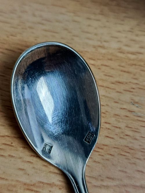 Silver Plated St Medard Christening Egg Cup Spoon Cased French Vintage Set Gift — image 5