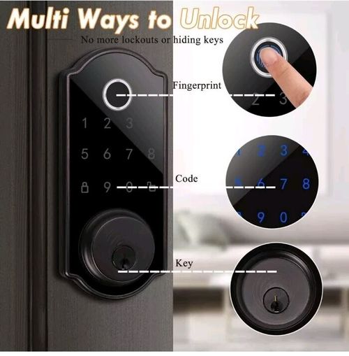 Probrico Keyless Entry Door Lock, Smart Touchscreen Keypad Fingerprint Electric — image 2