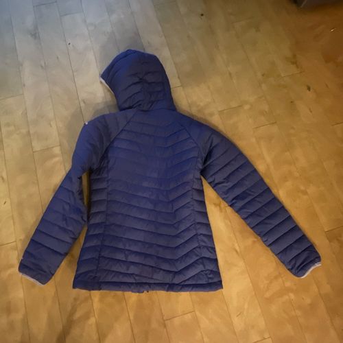 Columbia Omni-Heat Ladies Blue Puffer Jacket Hooded Full Zip Insulated Size XS — image 4