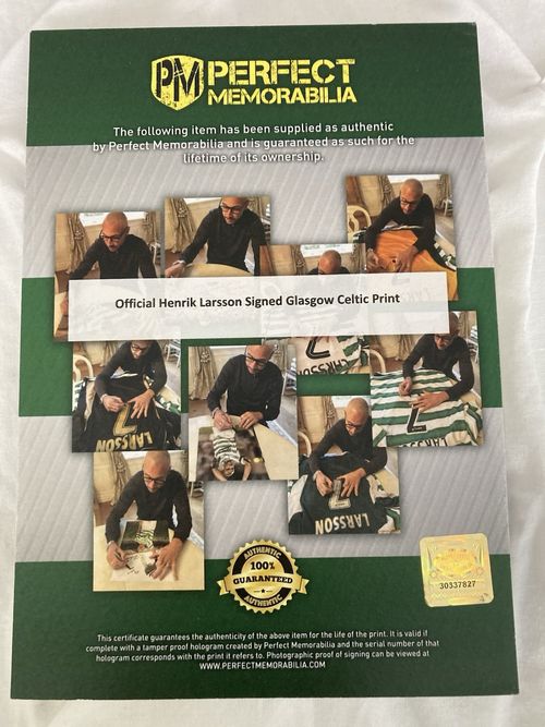 Signed Henrik Larsson Photo — image 2