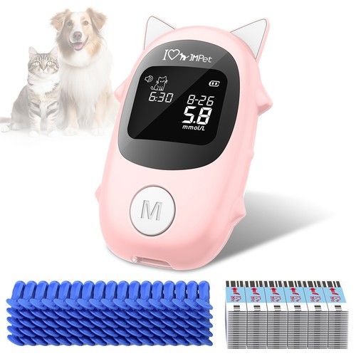 Pet Blood Glucose Meter Monitor Glucometer Diabetes Sugar Insulin for Dog Cat
