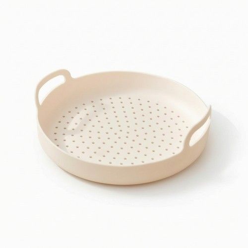 Silicone Steaming Tray with Handles Non-Stick Dumpling Steamer Insert