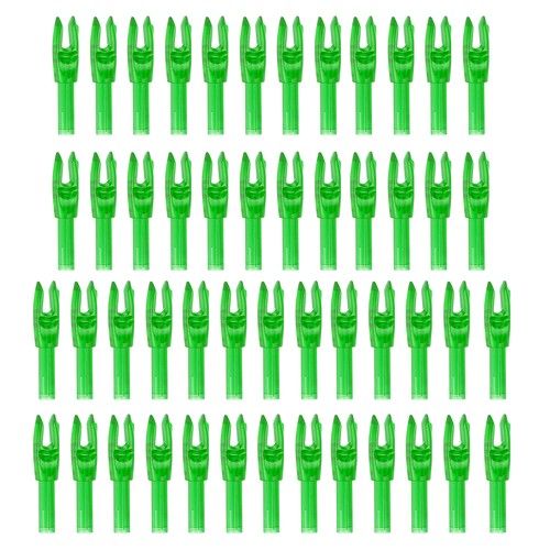50Pcs Archery Arrows Nocks 4.2mm Clear Insert Arrow Nock Replacement Green