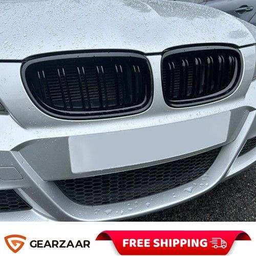 For BMW E90 E91 3 Series Saloon 2009-2011 Front Kidney Grille Grill Gloss Black
