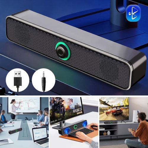 Computer Speakers USB Powered Wired Bluetooth PC Desktop Laptop Speaker Soundbar — image 19