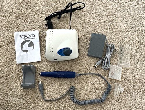 Strong 210 40W Electric Nail Drill Kit with Foot Pedal, Handpiece & Control Box
