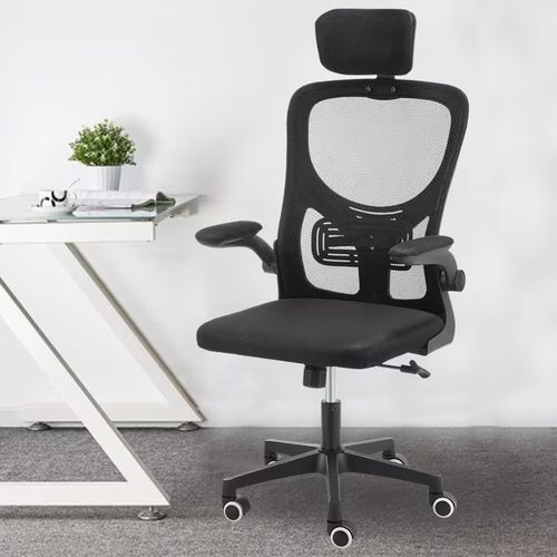 Office Computer Chair Mesh Ergonomic Lumbar Support with 3D Armrest Headrest — image 4