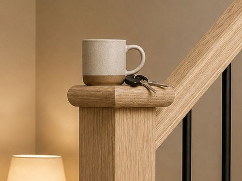 Oak Flat Cap to fit 90mm Newel Posts, Full & Half Caps Available — image 5