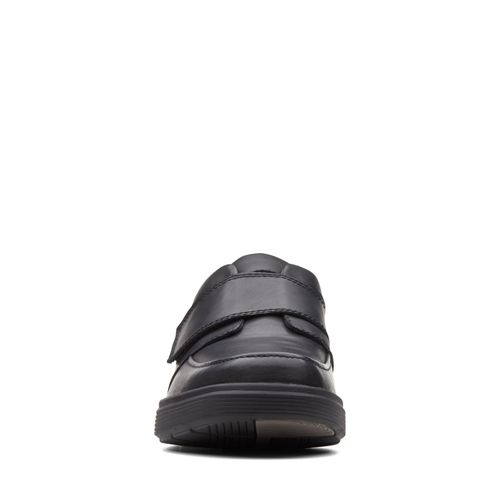 Clarks Mens Un Abode Strap Loafer Black Leather Loafers,Riptape — image 3