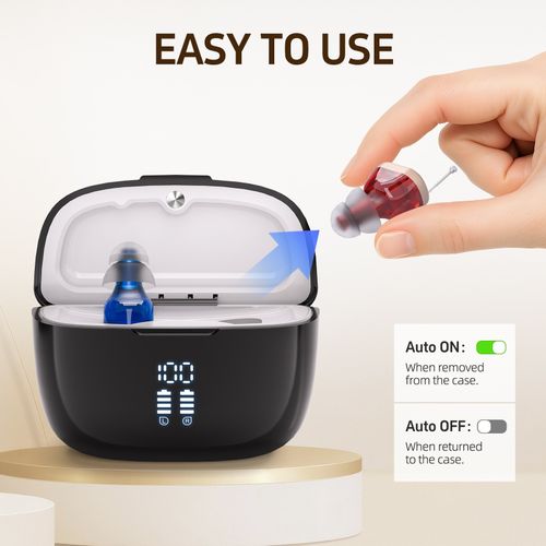 Hearing Aids Rechargeable with Charging Case-Auto Turn On/Off, Discreet Design — image 8