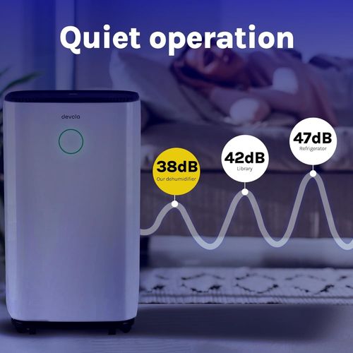 Devola Dehumidifier Low Energy Quiet Laundry Drying Mode Dust Filter For Home — image 5
