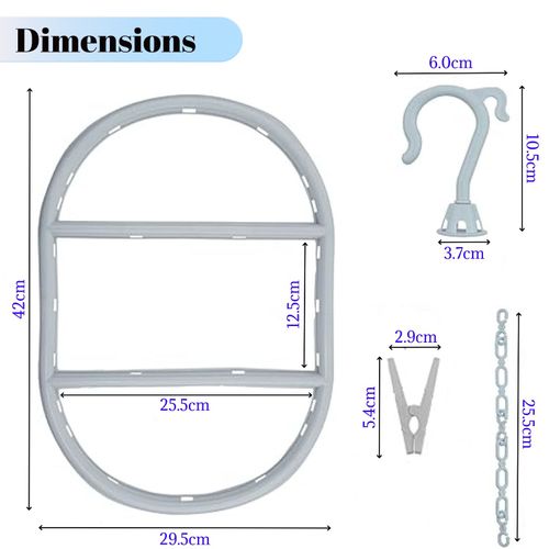 20 Pegs Clothes Airer Dryer Washing Line Laundry Socks Washing Rack Hanger G0467 — image 4
