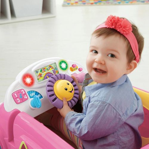 Fisher Price Laugh & Learn Smart Stages Crawl Around Car Baby Activity Toy Pink — image 3