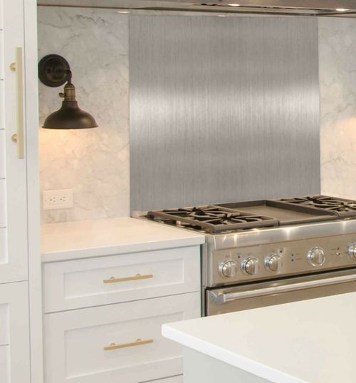 Stainless Steel Splashback Kitchen Cooker Splash back Hob Wall Back Plate — image 3