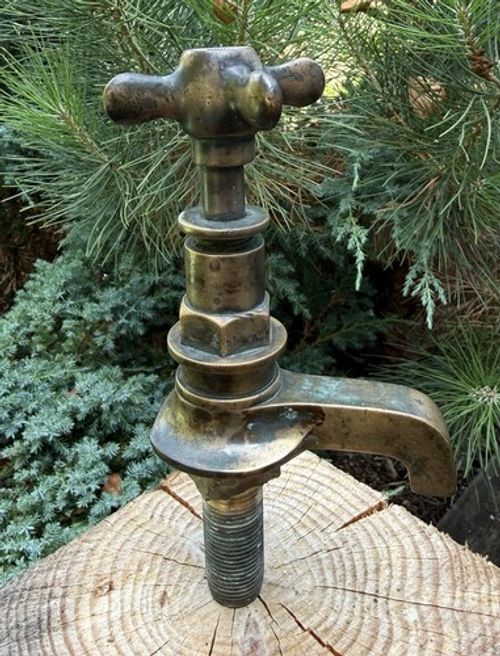 Antique Brass Doulton’s London Patent Pending Cold Water Bath Sink Tap ￼