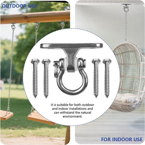 Set of 2 Stainless Steel Heavy Duty Swing Hangers for Hanging Chair — image 7
