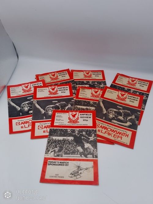 x 8  1978/79LIVERPOOL HOME PROGRAMMES job lot collection (1982) # 14 
