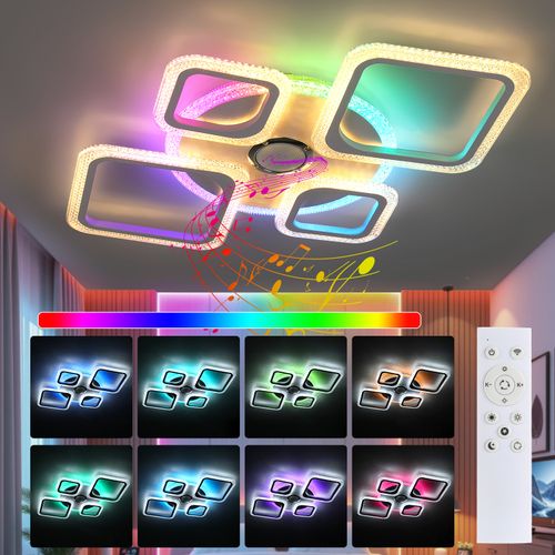 60W Ceiling Light with Remot RGB Dimmable Bluetooth Speaker Music Ceiling Lamp — image 6