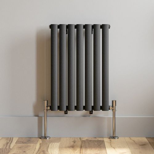 Horizontal Vertical Oval Column Designer Radiator Central Heating Rad Anthracite — image 2
