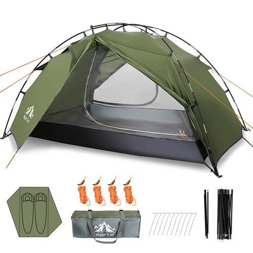 Night Cat 2 Man Camping Tent Waterproof 2 Person Backpacking Tent Double Layer