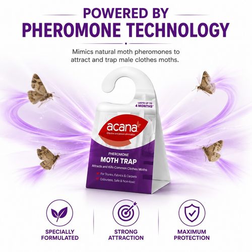 Acana Moth Traps 10 Pack Pheromone Sticky Glue Boards Non Toxic Clothes Moths — image 3