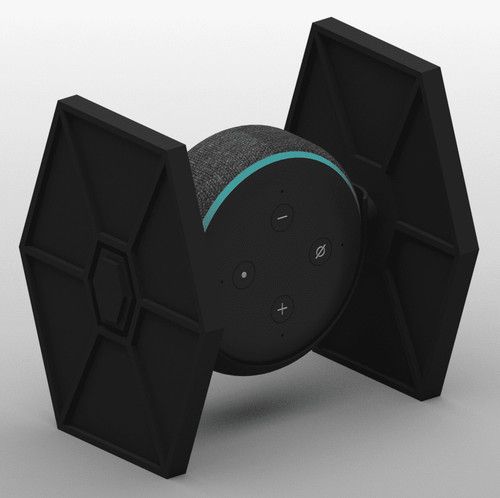 TIE Fighter Echo Dot 3rd Gen Stand | Star Wars Display Dock | 3D Printed Speaker