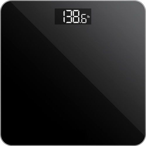 Digital Bathroom Scales 180KG Body Weight Weighing Scale LCD Electronic Black UK