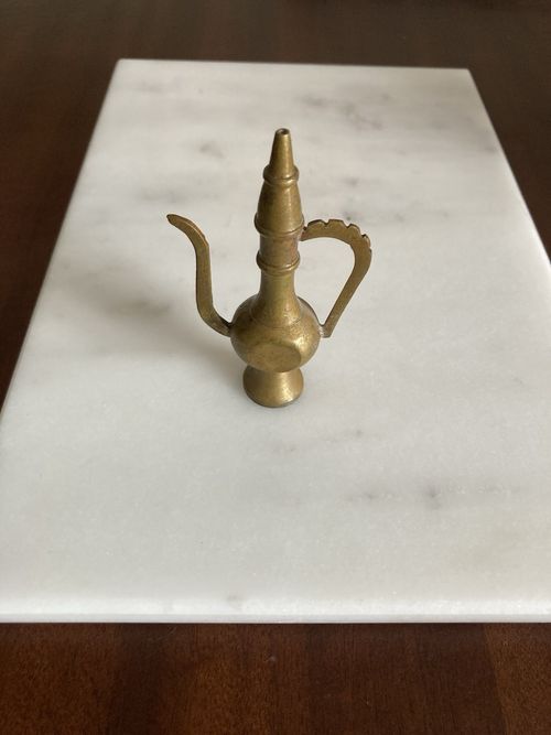 Miniature Brass Islamic Middle Eastern Ewer / Coffee Pot Decorative Metalware — image 1