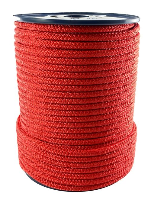 Red Quality Double Braid on Braid Polyester Mooring Yacht Marine Rope — image 1